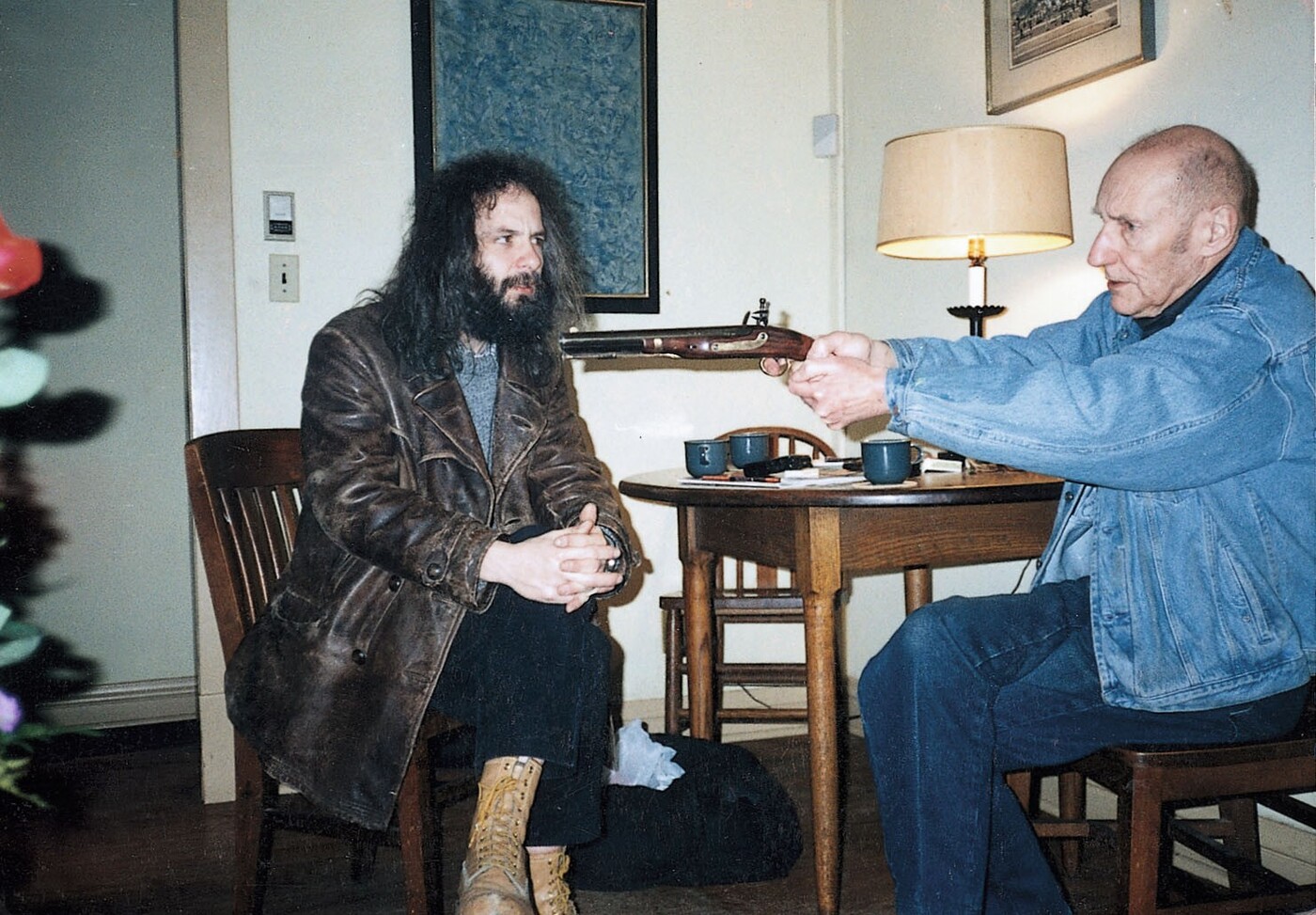 Josef Rauvolf s W. S. Burroughsom, február 1991 (archív. J. Rauvolfa)
